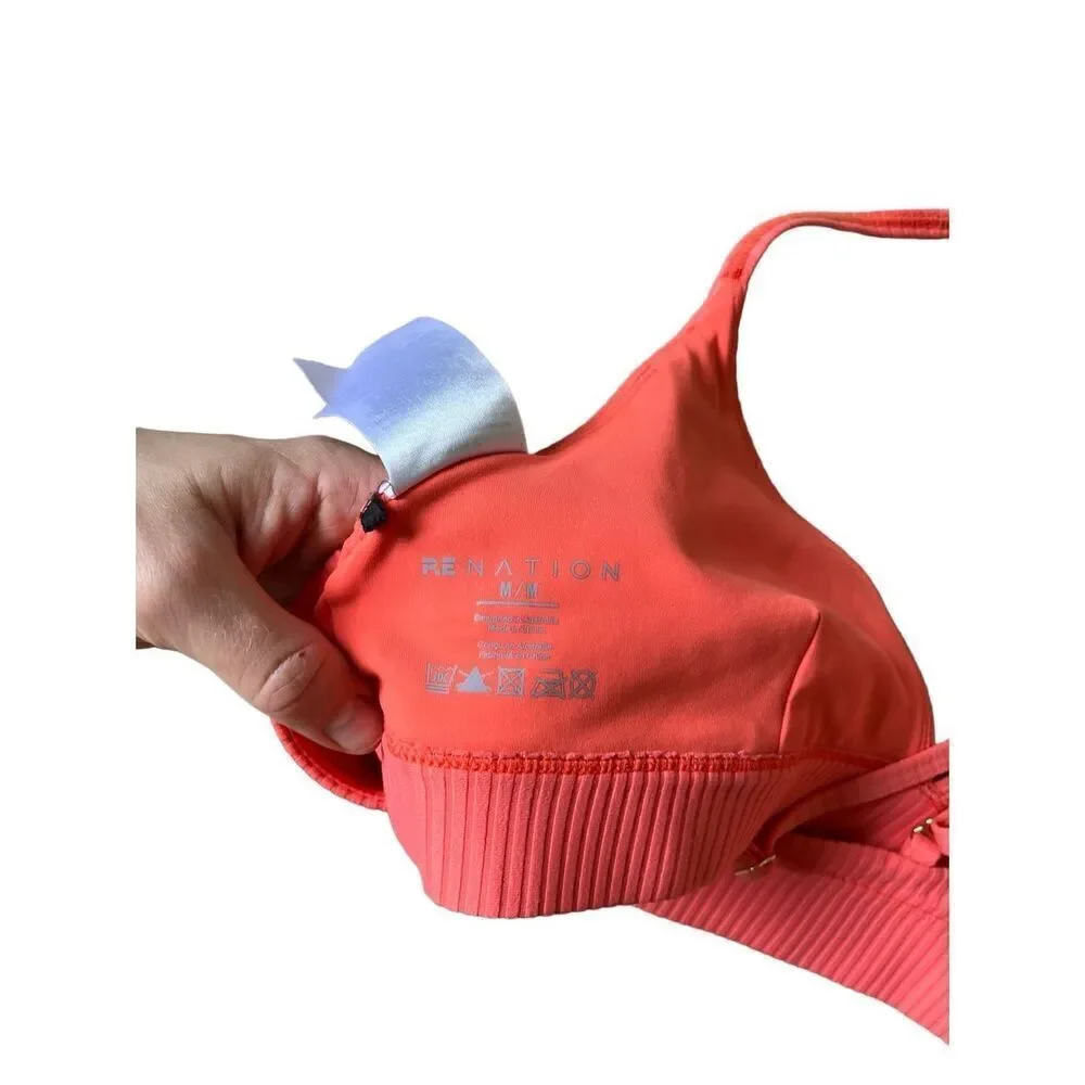 PE Nation Womens Free Play Sports‎ Bra in Orange size M